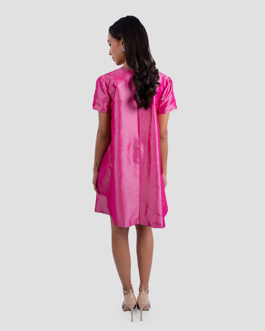 MINI DRESS WITH FLORAL DETAIL