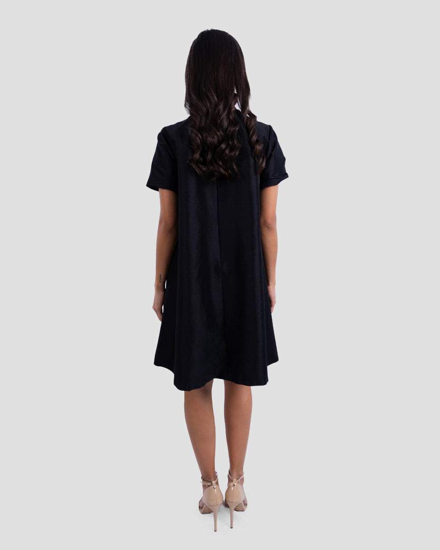 MINI DRESS WITH FLORAL DETAIL