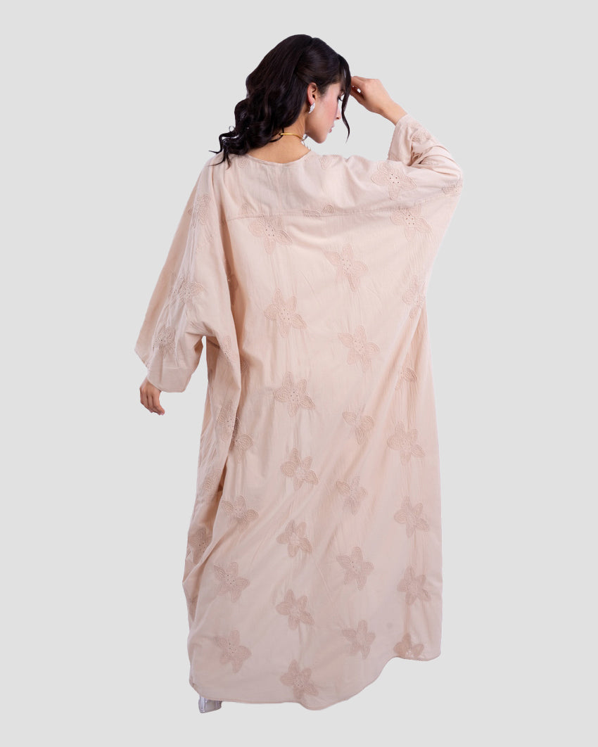 EMBROIDERED LONG KIMONO WITH WIDE SLEEVES