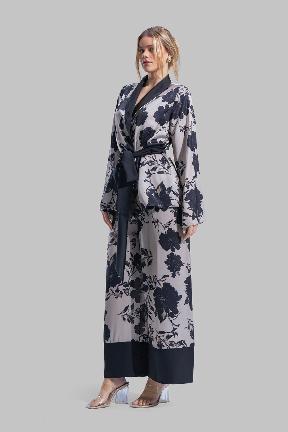 Floral Elastic Waist Pants