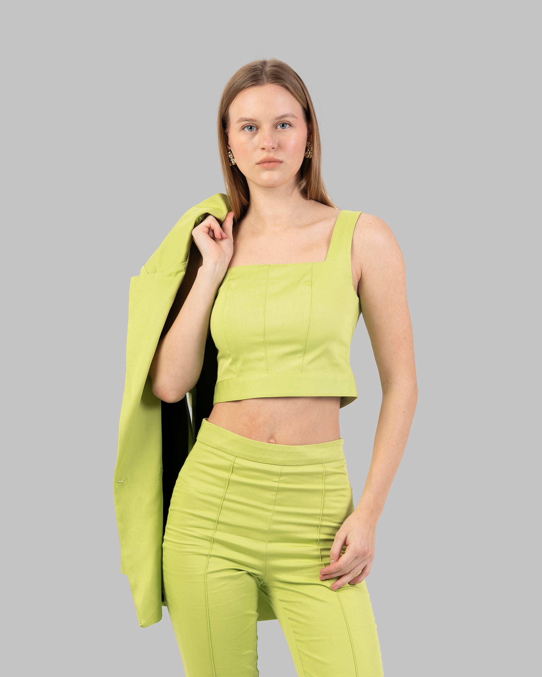 Square-Neck Cropped Top