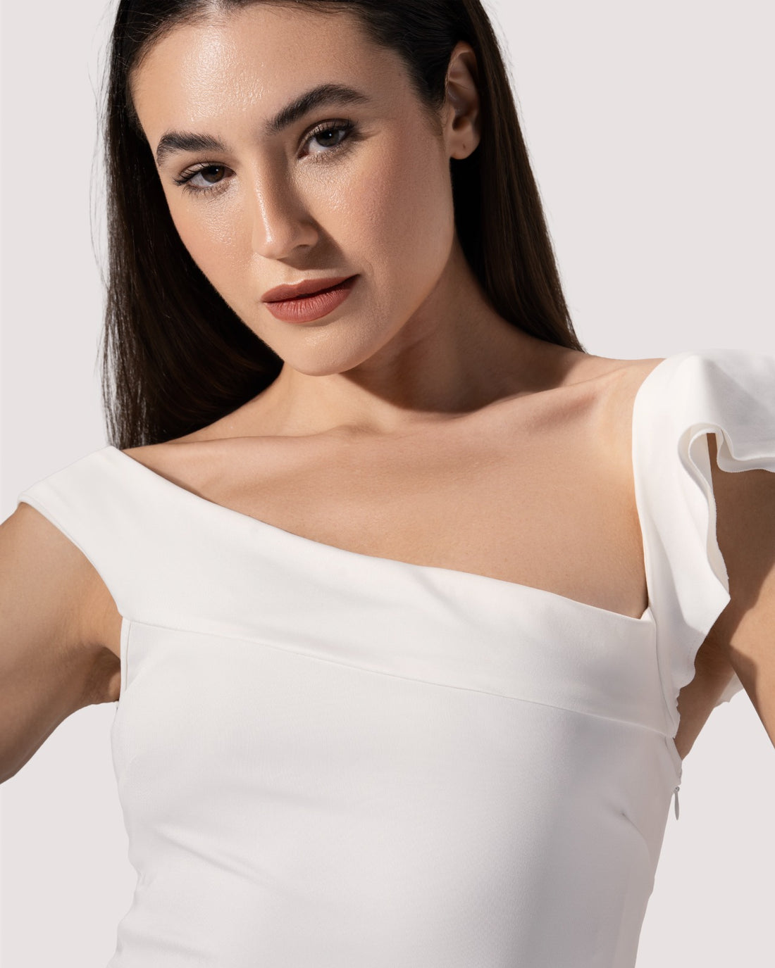 midi dress with square neck