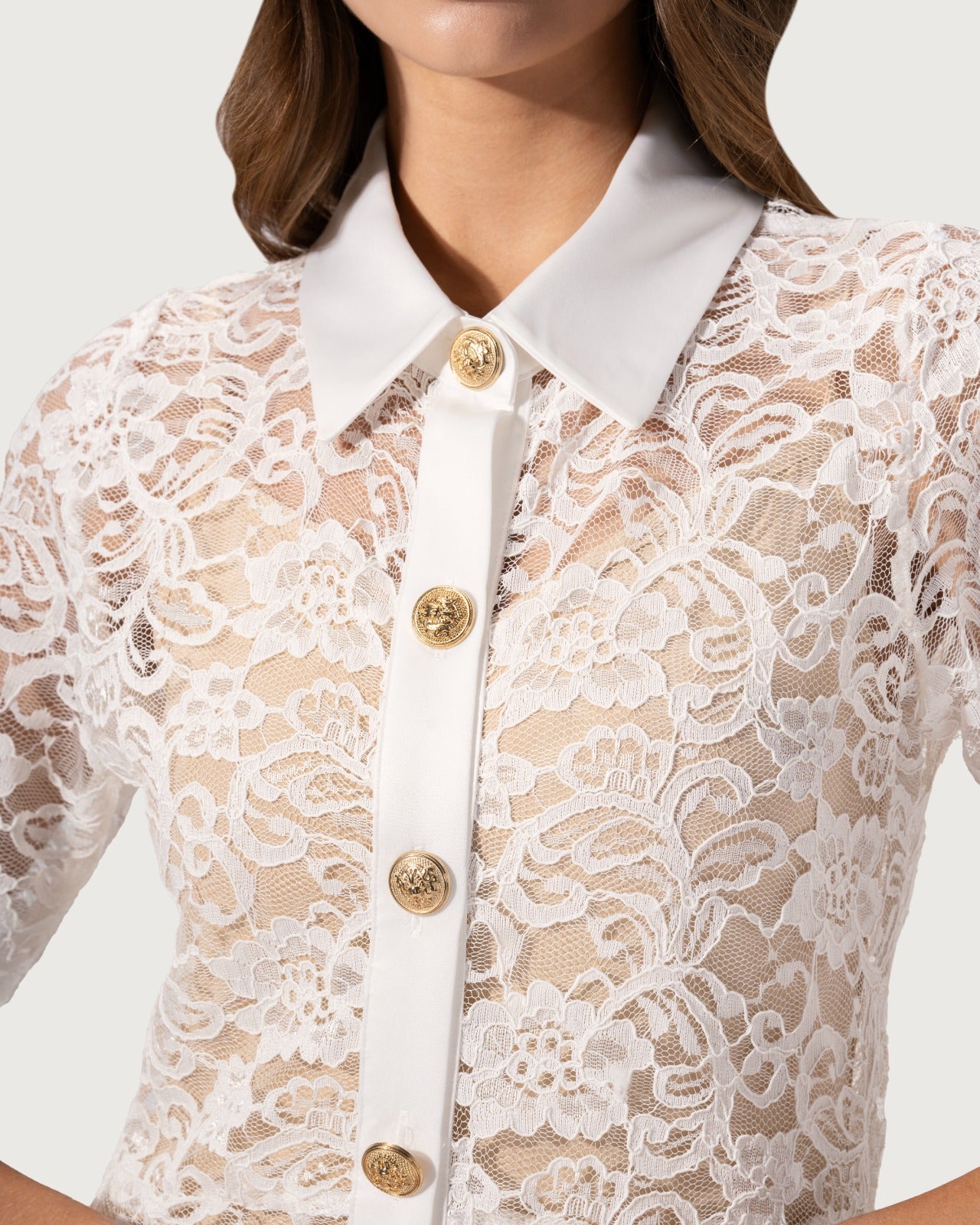 Vintage Lace Slim Mid Dress