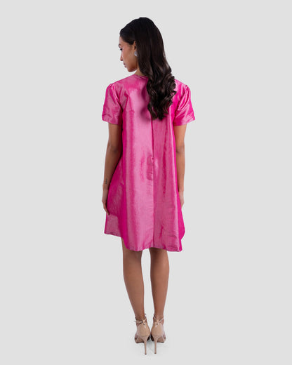 MINI DRESS WITH FLORAL DETAIL