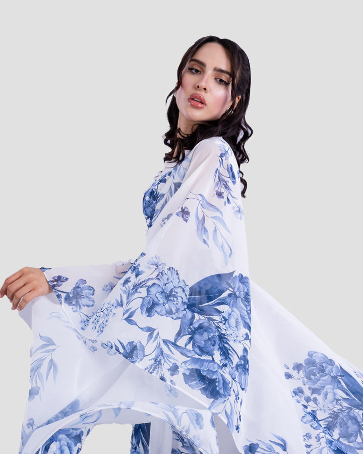 FLORAL PRINT FLOWY MAXI DRESS