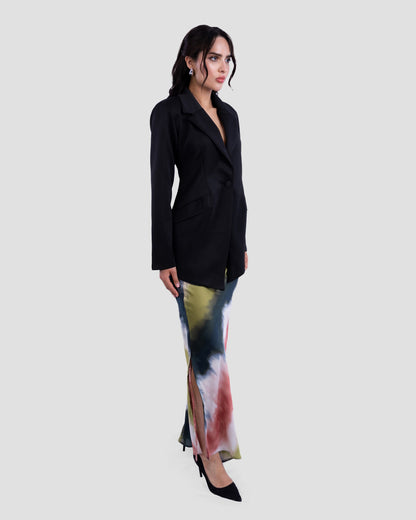 STRUCTURED BLAZER WITH LAPEL COLLAR