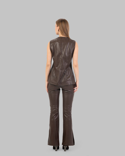 Leather Flared Pants