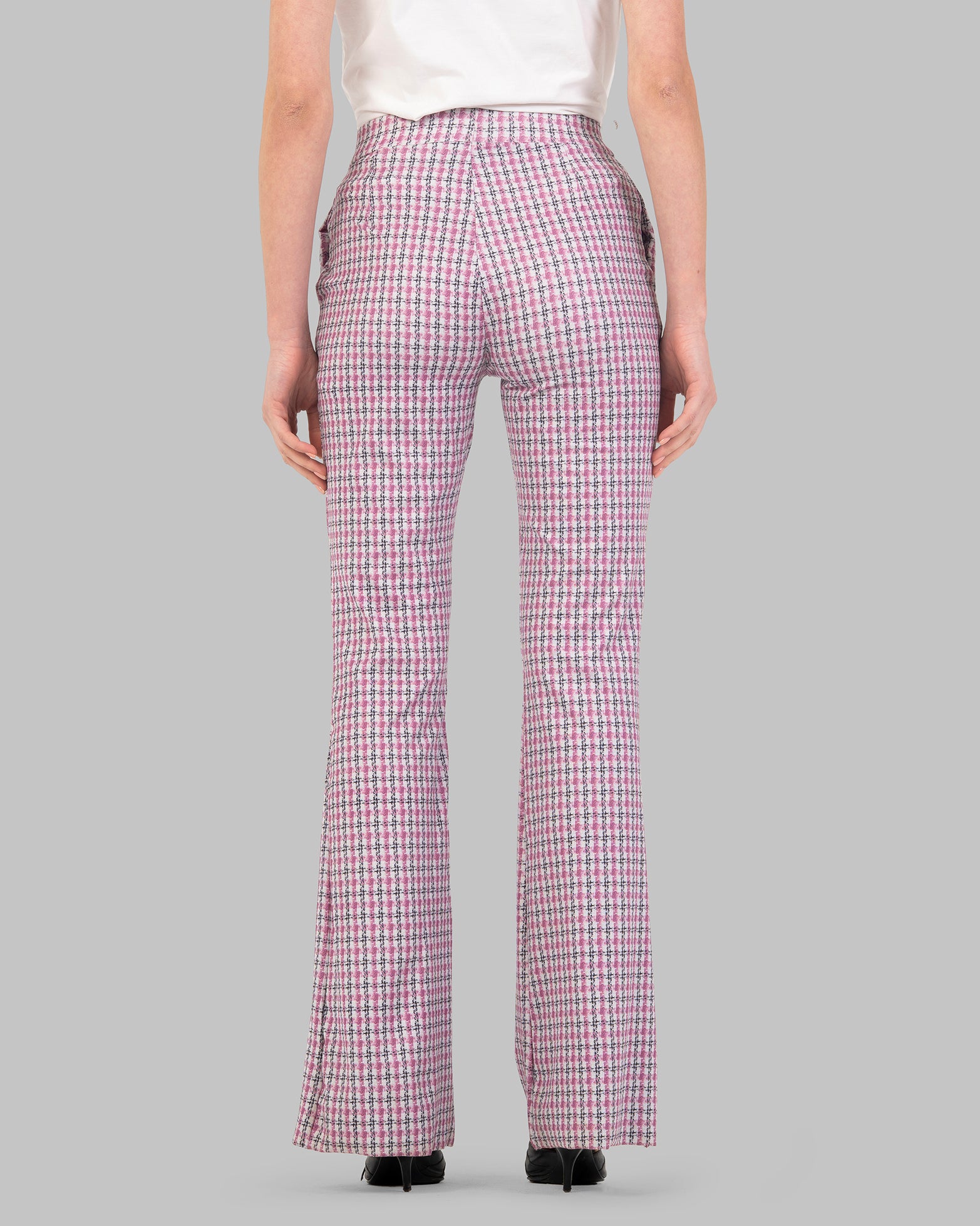 FLARED TROUSERS HIGH-WAIST WITH  ELESTICATED INNER