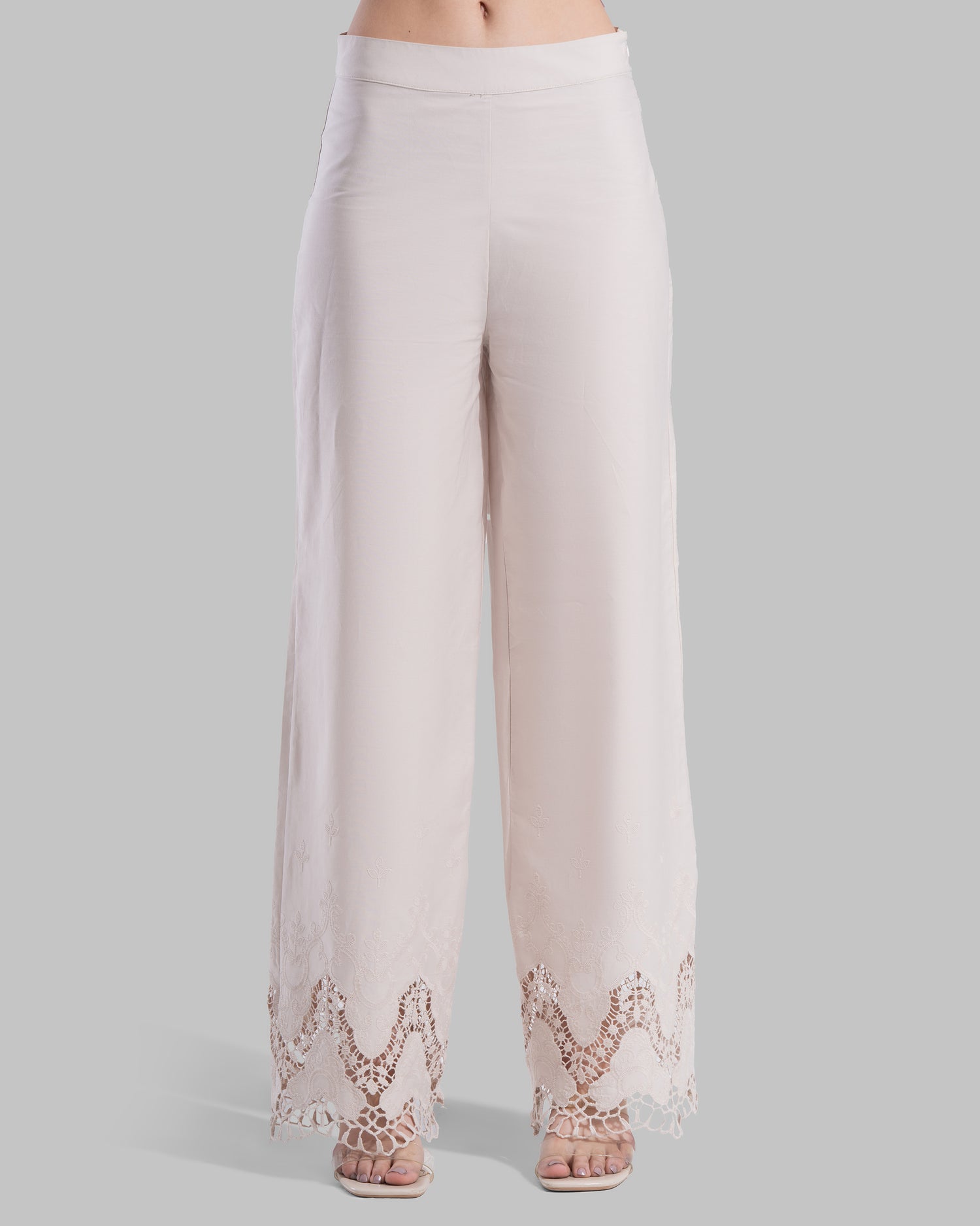 high -waist straight- leg pants