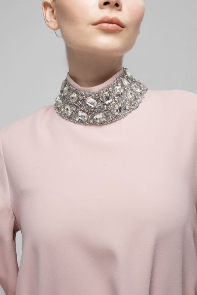 Studded Neck Abaya