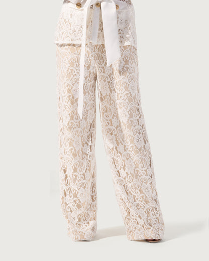 HIGH-WAIST DANTEL PANTS