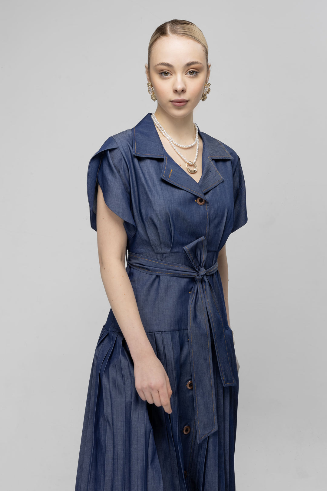 Midi Denim Shirt Dress